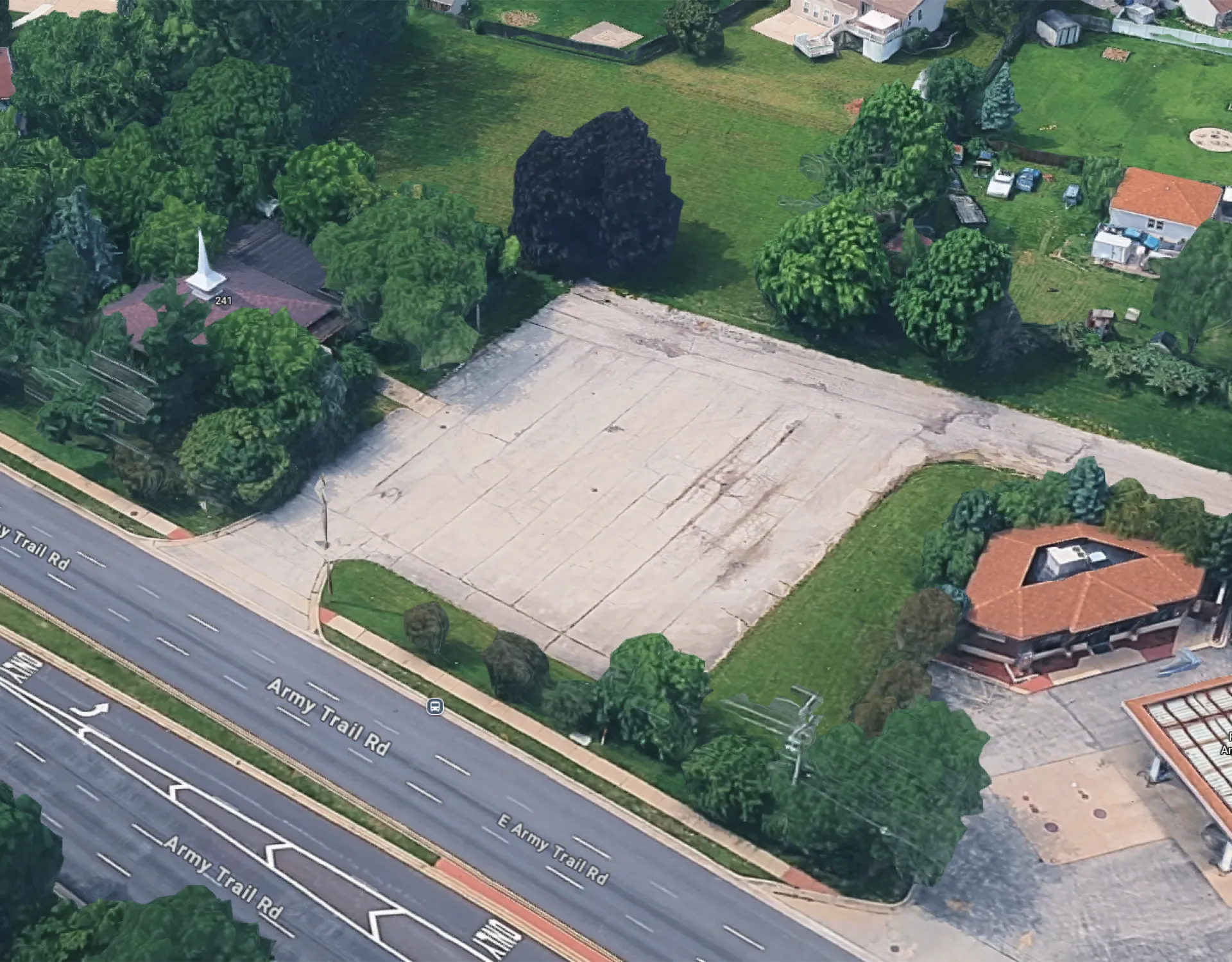 Aerial detail from the south