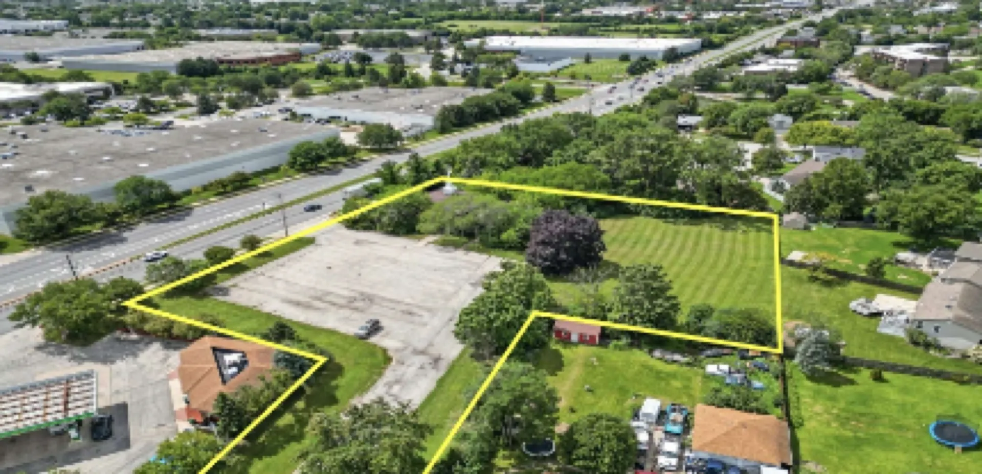 Aerial view from the west